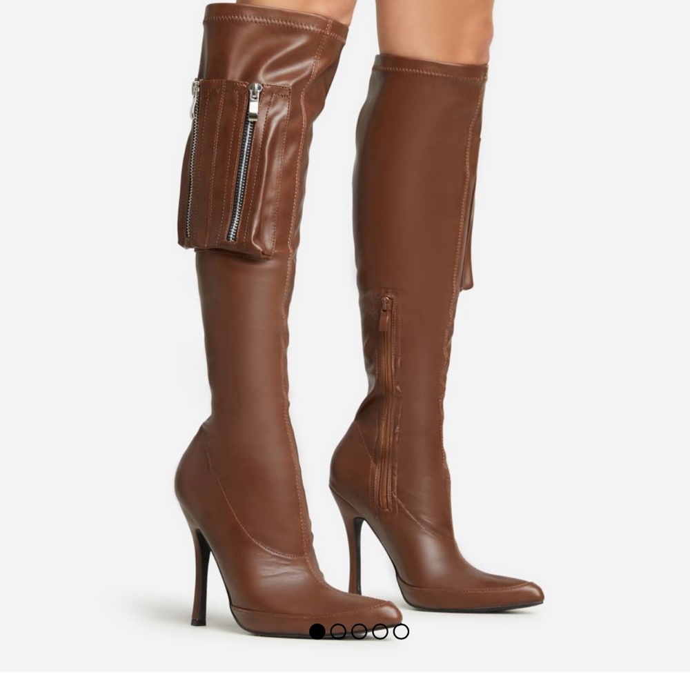 Brand new brown knee high boots